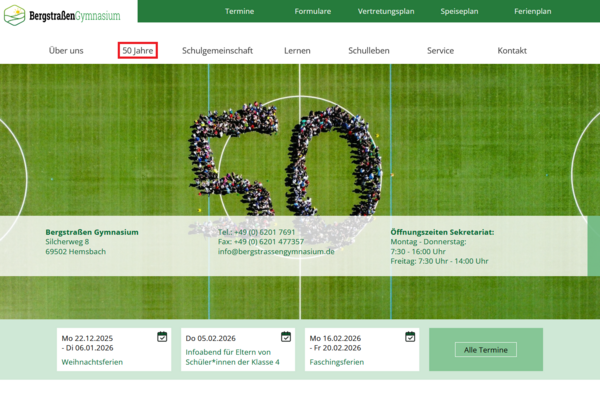 Menü - 50 Jahre Menü - 50 Jahre