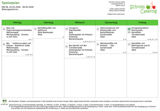 Speiseplan 02.-06.02.2026