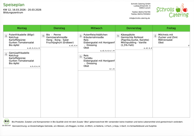 Speiseplan 16.-20.03.2026 Speiseplan 16.-20.03.2026